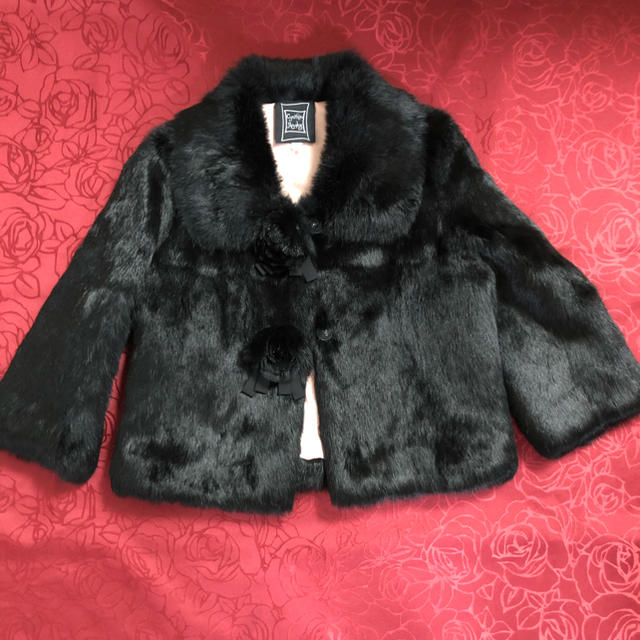 シンシアローリー ラビットファーコート黒 amareloae.com.br