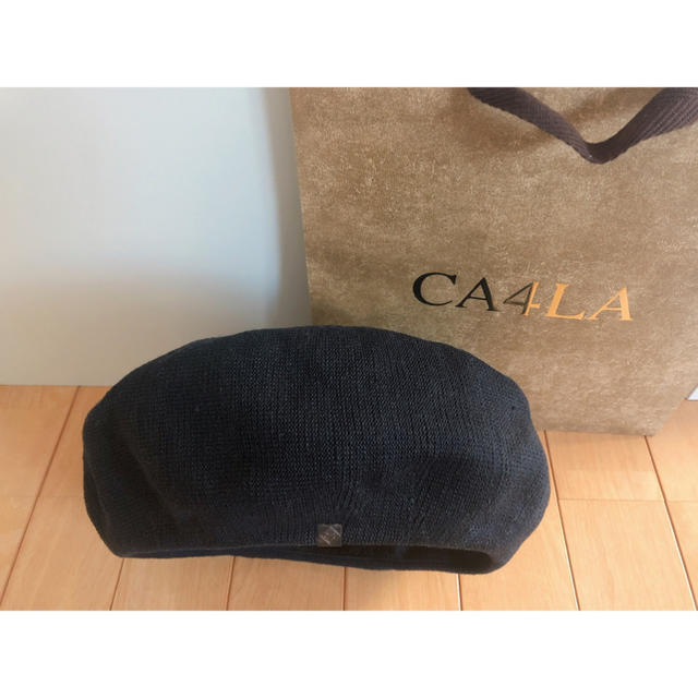 CA4LA(カシラ)の【CA4LA】カシラ♡春夏用ベレー帽♡ブラック　美品 レディースの帽子(ハンチング/ベレー帽)の商品写真