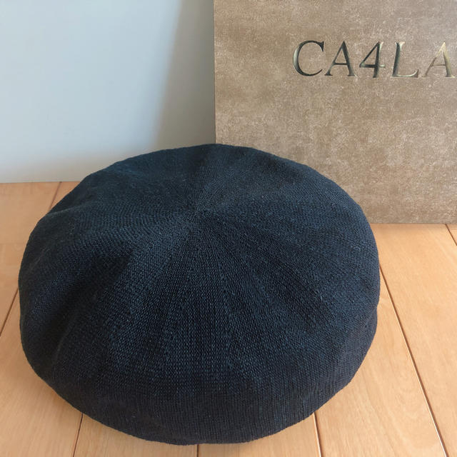 CA4LA(カシラ)の【CA4LA】カシラ♡春夏用ベレー帽♡ブラック　美品 レディースの帽子(ハンチング/ベレー帽)の商品写真