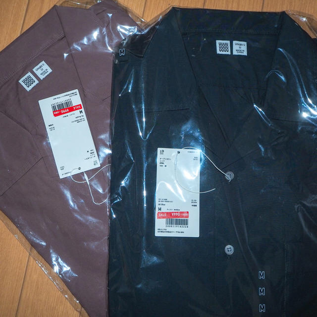 UNIQLO(ユニクロ)の【未開封】ユニクロ オープンカラーシャツ(長袖) Mサイズ 2枚組 メンズのトップス(シャツ)の商品写真