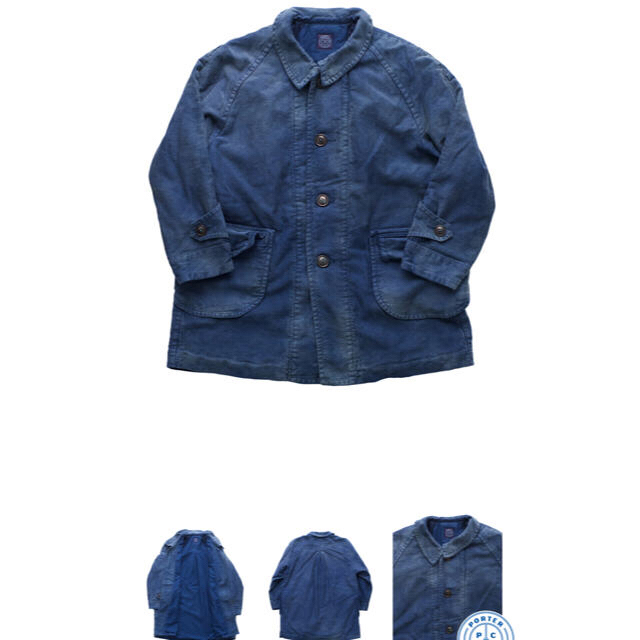 porterclassic moleskin coat blue