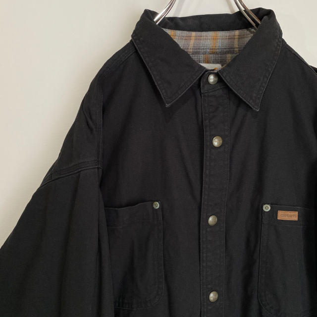 カーハート 裏地チェック ダック　ワークシャツ carhartt ジャケット