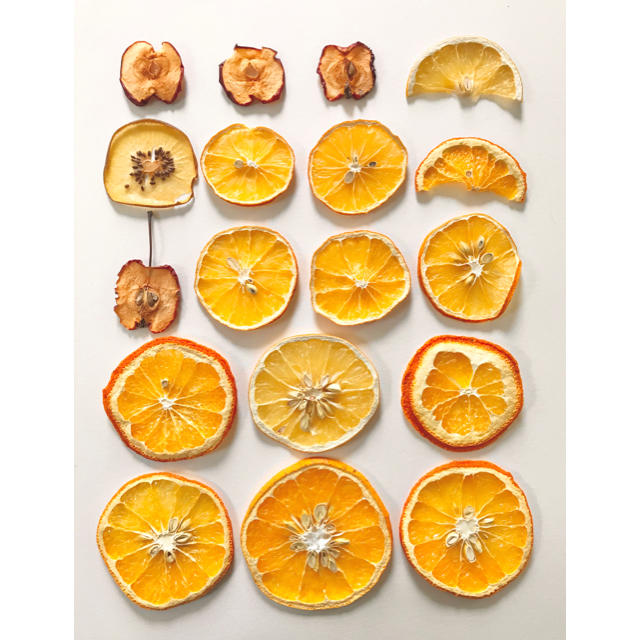 オレンジ　レモン　キウイ　姫リンゴ　ドライ ハンドメイドのフラワー/ガーデン(ドライフラワー)の商品写真