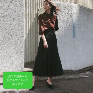 マウジー(moussy)のmoussy HIGH WAIST FLARE SKIRT(ロングスカート)