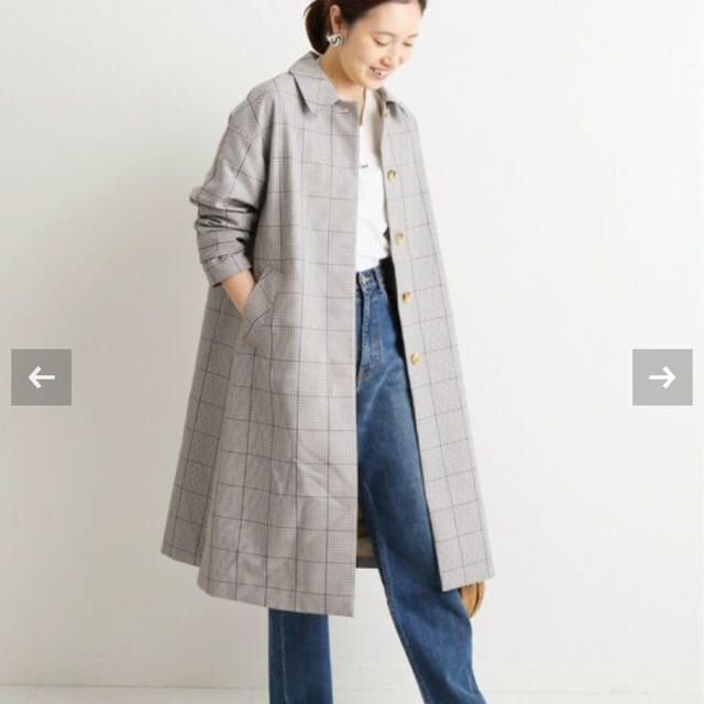最新入荷 SLOBE IENA - ステンカラーチェックコート 38 スプリング