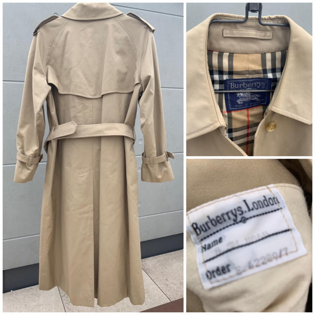 美品☆英国製 BURBERRY トレンチコート ステンカラーコート 美品☆英国製 BURBERRY トレンチコート ステンカラーコート