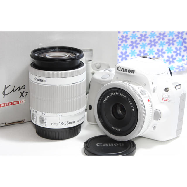 専用☆Canon EOS kiss X7 ダブルレンズセット☆人気のホワイト☆ 人気