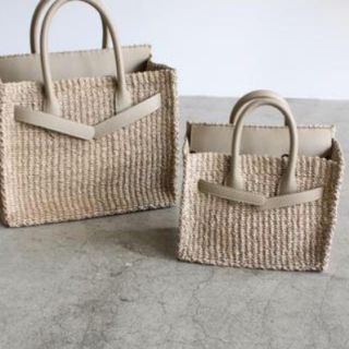 ABACA100%フラップ新品未使用 タグ付き sea かごバーキン