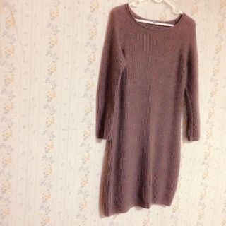 ユニクロ(UNIQLO)のブラウン♡ワンピース(ミニワンピース)