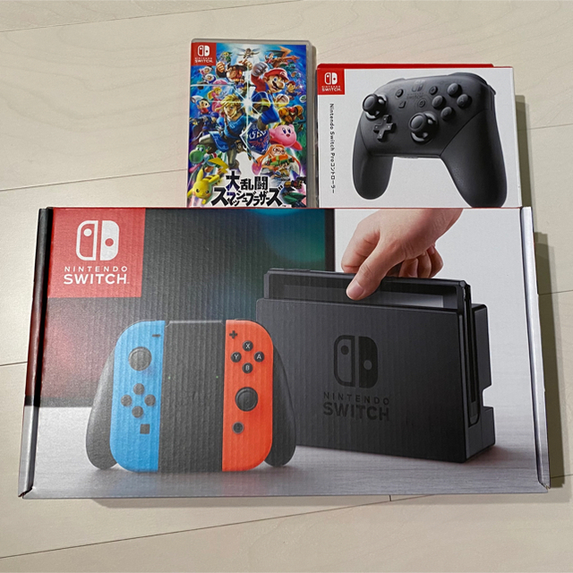 Nintendo Switch、プロコントローラー、スマブラ　3点セット