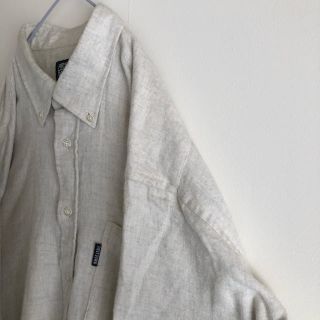 【希少】FIRSTDOWN 90s シャツ オフホワイト 古着 綿シャツ 無印(シャツ)