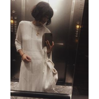 ETRE TOKYO レーシーニットワンピース(ロングワンピース/マキシワンピース)