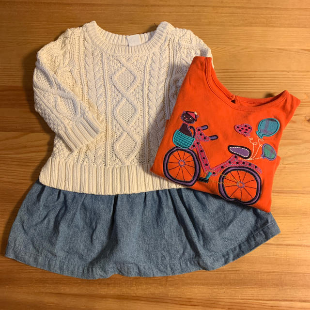 babyGAP(ベビーギャップ)のGAP ワンピース+ロンT キッズ/ベビー/マタニティのキッズ服女の子用(90cm~)(ワンピース)の商品写真