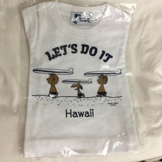 ピーナッツ(PEANUTS)の100 希少 新品 ハワイ限定 日焼けスヌーピー Tシャツマキさんデザイン(Tシャツ/カットソー)