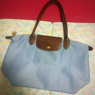 ロンシャン(LONGCHAMP)のロンシャン　LONGCHAMP ルプリアージュM パステルブルー(トートバッグ)