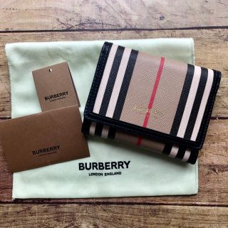 バーバリー(BURBERRY)の新品 バーバリー チェック 三つ折りコンパクト  折り財布 春夏新作(財布)