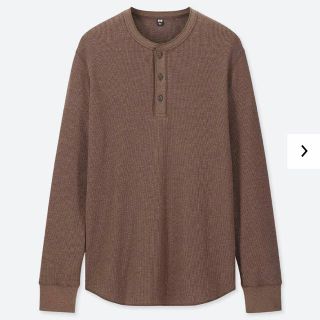 ユニクロ(UNIQLO)のUNIQLO ワッフルヘンリーネックT 長袖(Tシャツ/カットソー(七分/長袖))