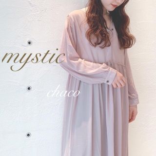 ミスティック(mystic)の春ワンピ🍦¥7452【mystic】シアーティアードガウンワンピース(ロングワンピース/マキシワンピース)