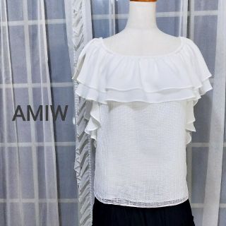 アミウ(AMIW)のアミウ AMIW ワンピース フリル チュニック ブラウス カットソー トップス(シャツ/ブラウス(半袖/袖なし))