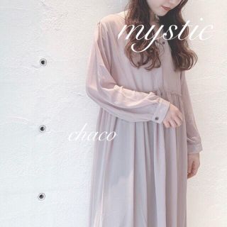 ミスティック(mystic)の春ワンピ🍦¥7452【mystic】シアーティアードガウンワンピース(ロングワンピース/マキシワンピース)