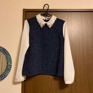 ページボーイ(PAGEBOY)のツィードシフォンブラウス(シャツ/ブラウス(長袖/七分))