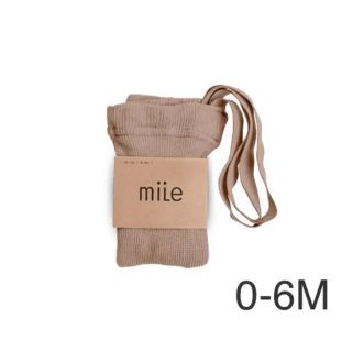 キャラメルベビー&チャイルド(Caramel baby&child )の《新品未使用》mile / baby tights - brown beige(靴下/タイツ)