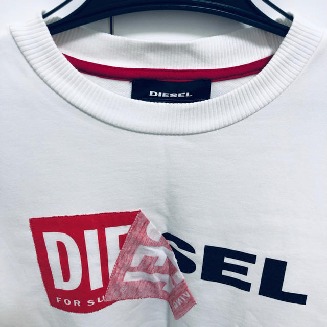 DIESEL(ディーゼル)のm♡y様　DIESEL トレーナー　白　M〜L レディースのトップス(トレーナー/スウェット)の商品写真