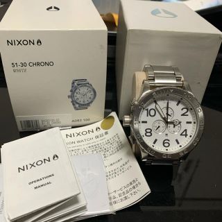 ニクソン(NIXON)のNIXON 51-30 クロノグラフ シルバー ホワイト(腕時計(アナログ))