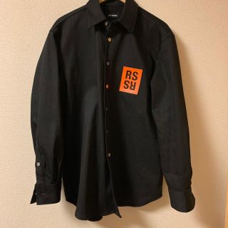 大得価爆買い RAF SIMONS - RAF SIMONS デニムシャツ ブラック サイズ