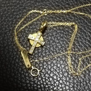 スタージュエリー(STAR JEWELRY)の定価18万↑ Sjx K18 クロスチャーム ダイヤモンド メダイ チェーン ネ(ネックレス)