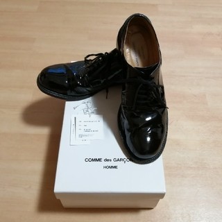 コムデギャルソン レザースニーカー 黒 28 ビジネスシューズ 革靴-
