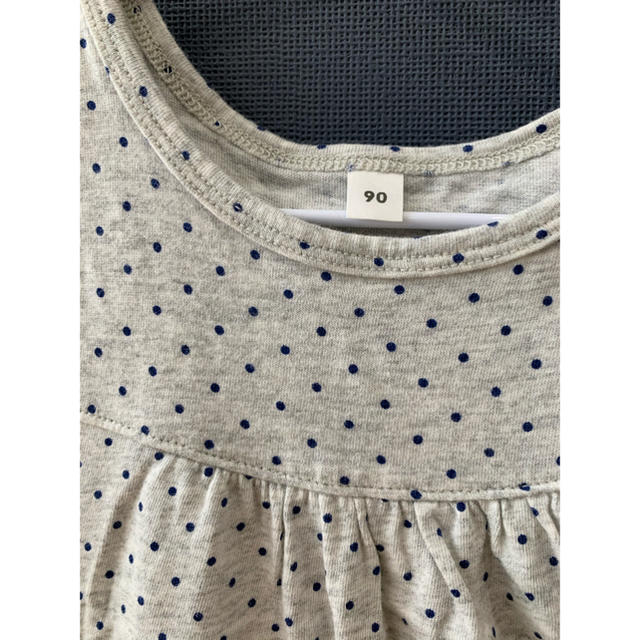 MUJI (無印良品)(ムジルシリョウヒン)のドット チュニック キッズ/ベビー/マタニティのキッズ服女の子用(90cm~)(Tシャツ/カットソー)の商品写真