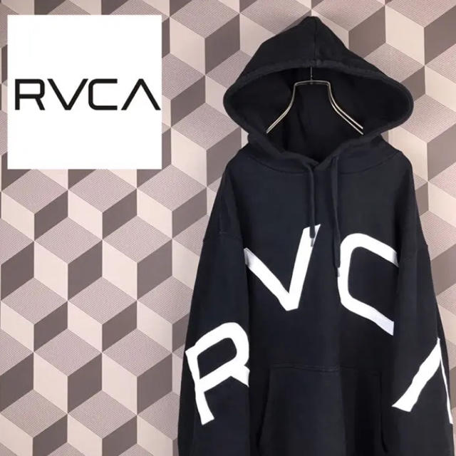RVCA(ルーカ)の【RVCA】ルーカ ビックロゴ パーカー フーディ ブラック スウェット メンズのトップス(パーカー)の商品写真