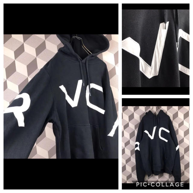 RVCA(ルーカ)の【RVCA】ルーカ ビックロゴ パーカー フーディ ブラック スウェット メンズのトップス(パーカー)の商品写真