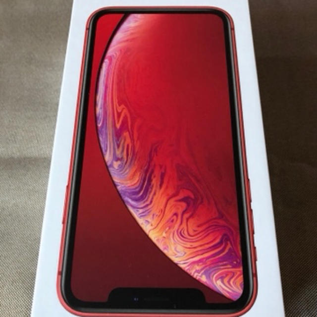 未使用　iPhone XR SIMフリー　レッド　64G  ガラスフィルム付