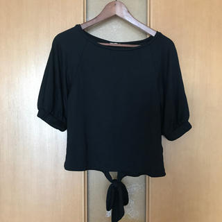 ジーユー(GU)のバックリボン パフスリーブTシャツ(Tシャツ(半袖/袖なし))