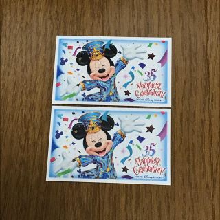 ディズニー(Disney)の【使用済】ディズニーランド◆ミッキー パスポート◆2枚(遊園地/テーマパーク)