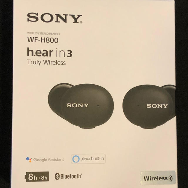 SONY(ソニー)の【新品・未使用品】SONY WF-H800 ワイヤレス ブラック スマホ/家電/カメラのオーディオ機器(ヘッドフォン/イヤフォン)の商品写真