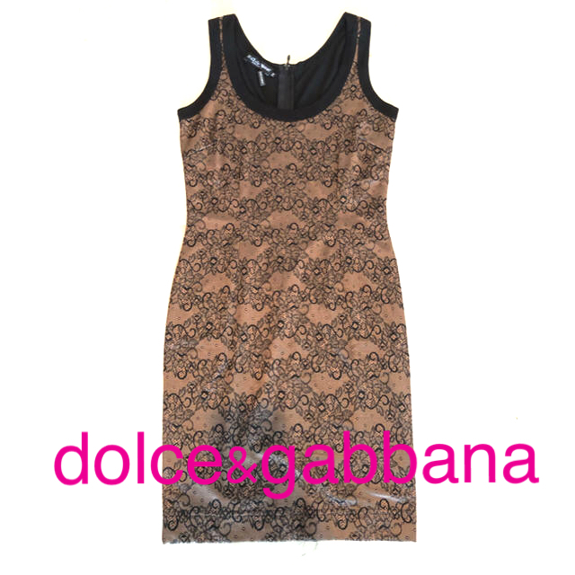 DOLCE&GABBANA(ドルチェアンドガッバーナ)の処分セール　新品　dolce&gabbana レース　タンクワンピ　ワンピース レディースのワンピース(ひざ丈ワンピース)の商品写真