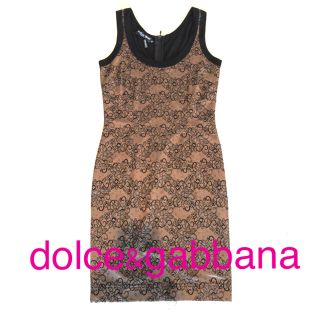 ドルチェアンドガッバーナ(DOLCE&GABBANA)の処分セール　新品　dolce&gabbana レース　タンクワンピ　ワンピース(ひざ丈ワンピース)