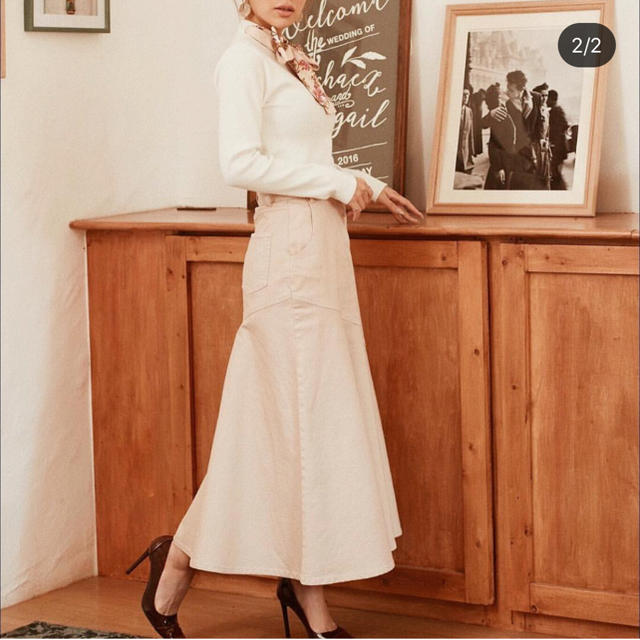 eimy istoire(エイミーイストワール)のカラーデニム　マーメイドスカート  レディースのスカート(ロングスカート)の商品写真