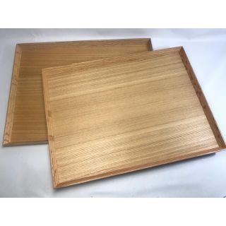 ムジルシリョウヒン(MUJI (無印良品))の無印良品の木製角型トレー横40.5cm×奥行30.5cm×高さ2cmの2枚セット(収納/キッチン雑貨)