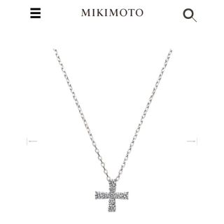 ミキモト(MIKIMOTO)のミキモト ダイアクロスネックレス(ネックレス)