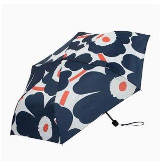 マリメッコ(marimekko)のmarimekko PIENI UNIKKO 折りたたみ傘 ネイビー×オレンジ(傘)