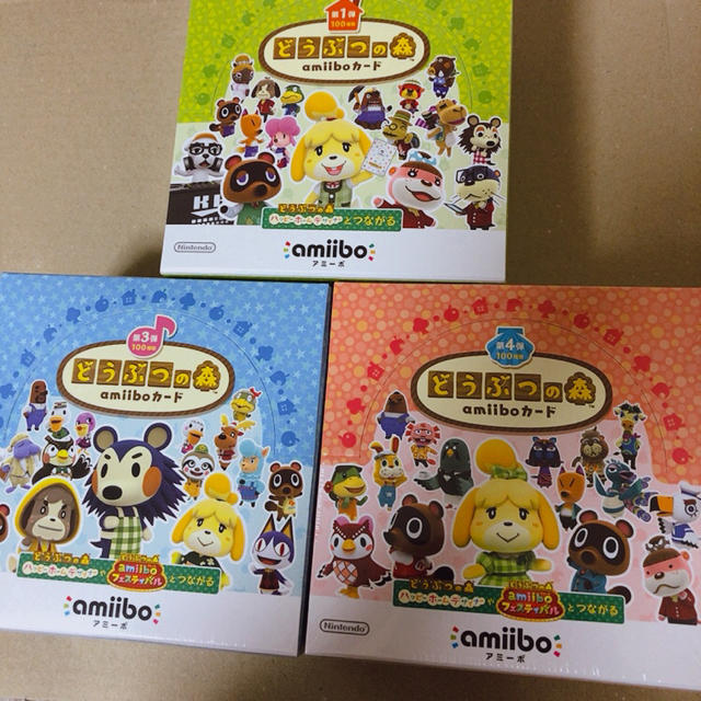 オリジナル Switch Nintendo - 3セット 50枚 box アミーボ どうぶつの森　amiibo カード