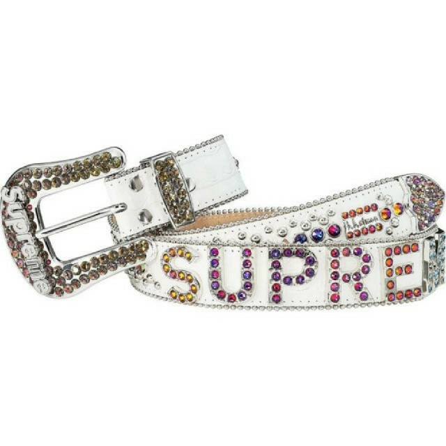 supreme b.b.simon belt white S/M