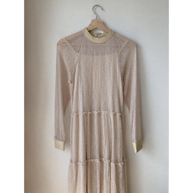 【本日限定】AMERI SHIRRING SHEER DRESS