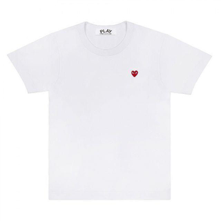 コムデギャルソン(COMME des GARCONS)のPLAYコムデギャルソン メンズ 赤スモールハートT WHITE/M(Tシャツ/カットソー(半袖/袖なし))
