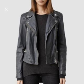美品 極美品❣️ オールセインツ UK6 黒 ジャケット ライダース レザー