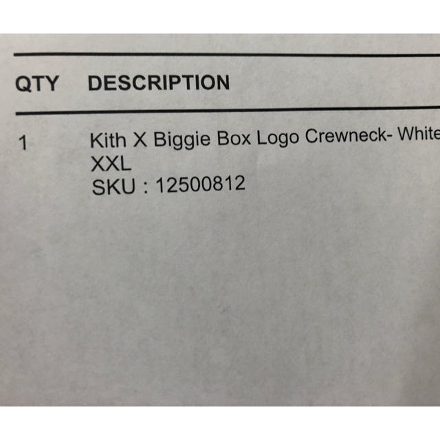 KITH X BIGGIE CLASSIC LOGO CREWNECK XXL